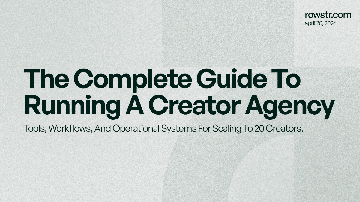 The Complete Guide to Running a Creator Agency: Tools, Workflows, and Operations at Scale
